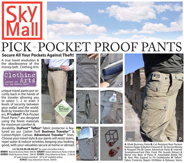 Pick Pocket Proof Clothes