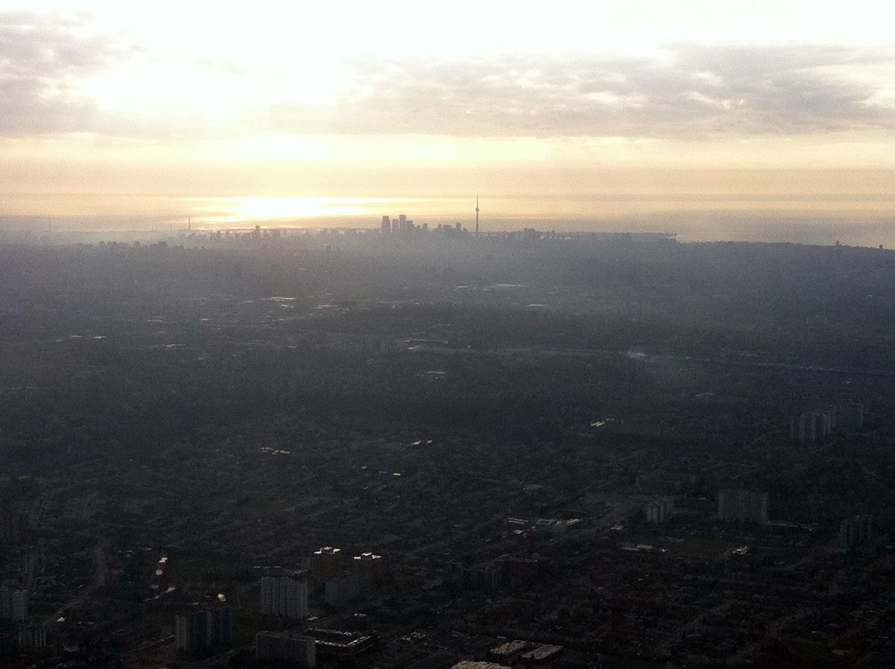 View of Downtown Toronto Skyline by Plane