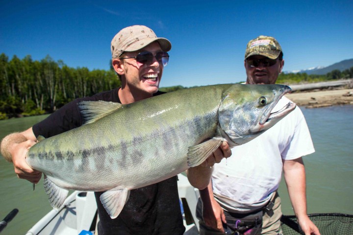 Serious Chinook Salmon Fishing, Kitimat River, BC