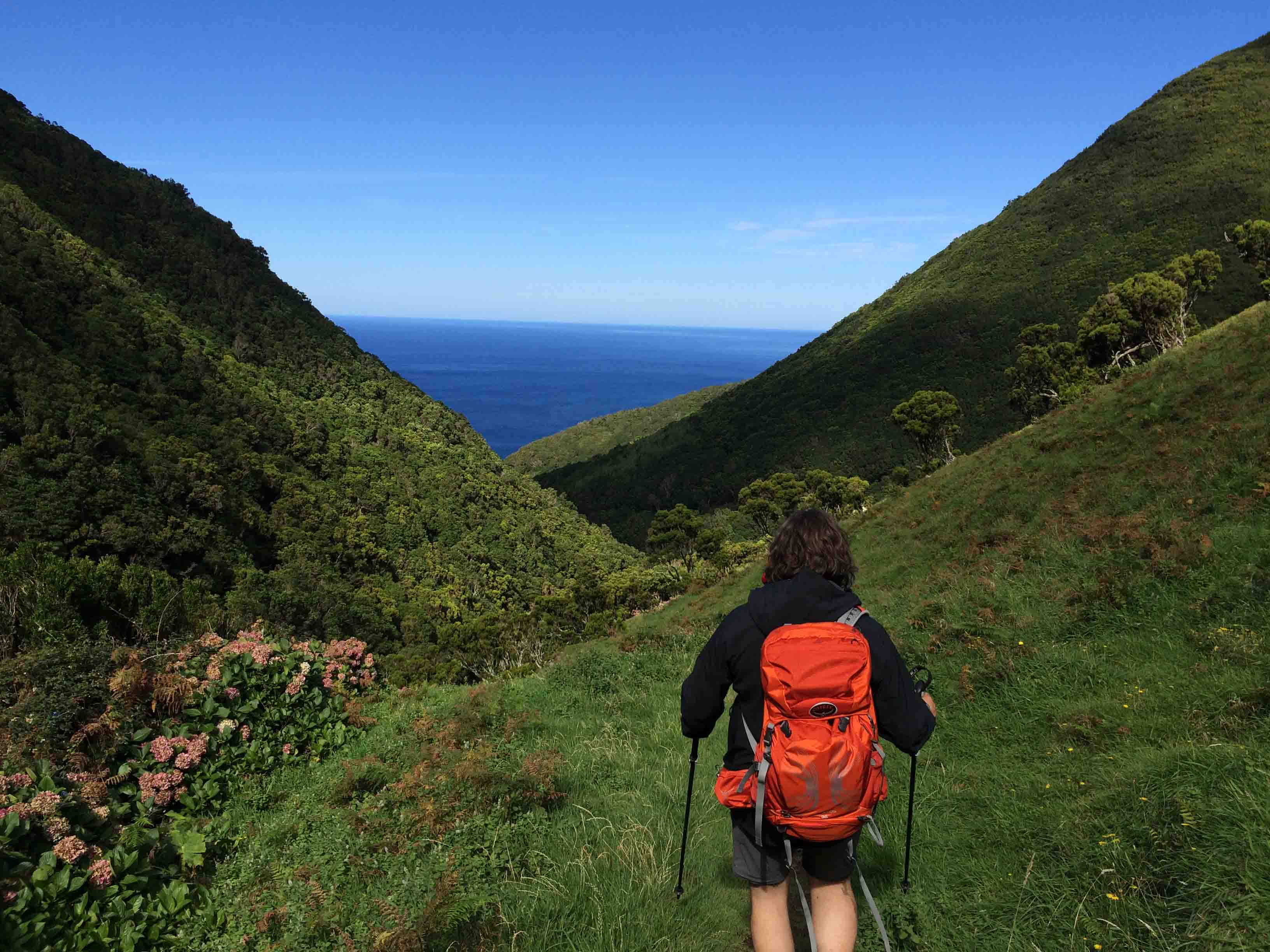 Hiking on Sao Jorge of the Azores Islands