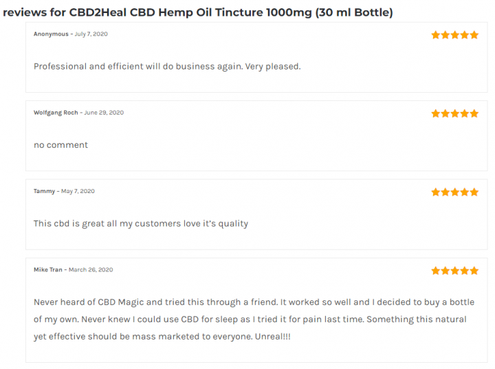CBD Magic user reviews