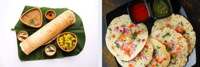 What is the difference between dosa and masala dosa?