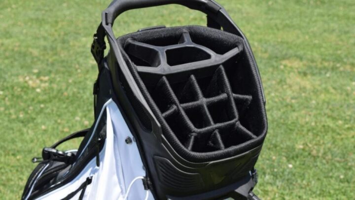 how to arrange golf clubs in a cart bag