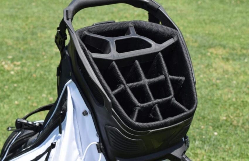 how to arrange golf clubs in a cart bag