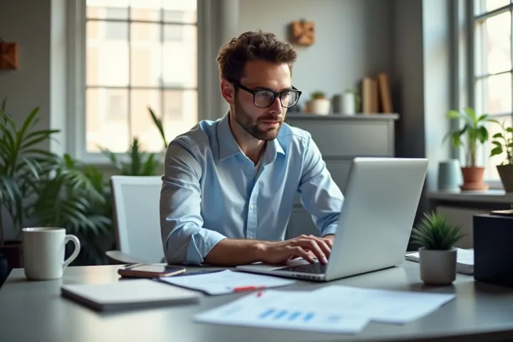 small business owner completing online sales tax application