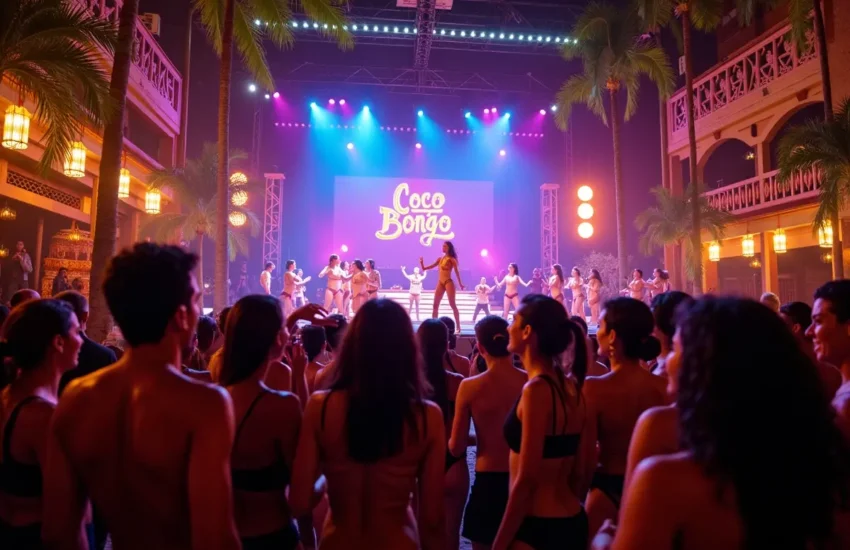 tourists enjoying vibrant coco bongo punta cana nightlife show