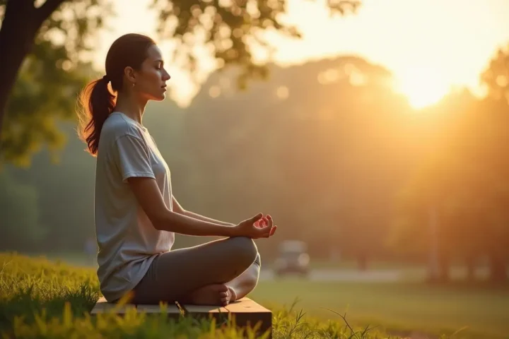 person practicing mindfulness calmly embracing boredom to build mental strength
