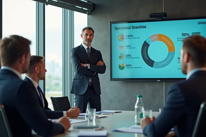 leader addressing operational downtime as strategic management challenge