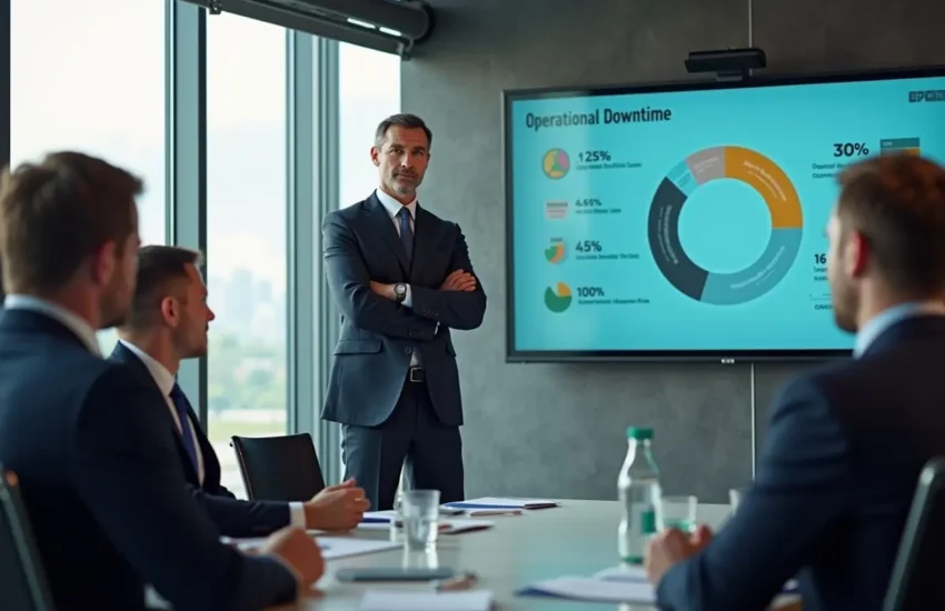 leader addressing operational downtime as strategic management challenge