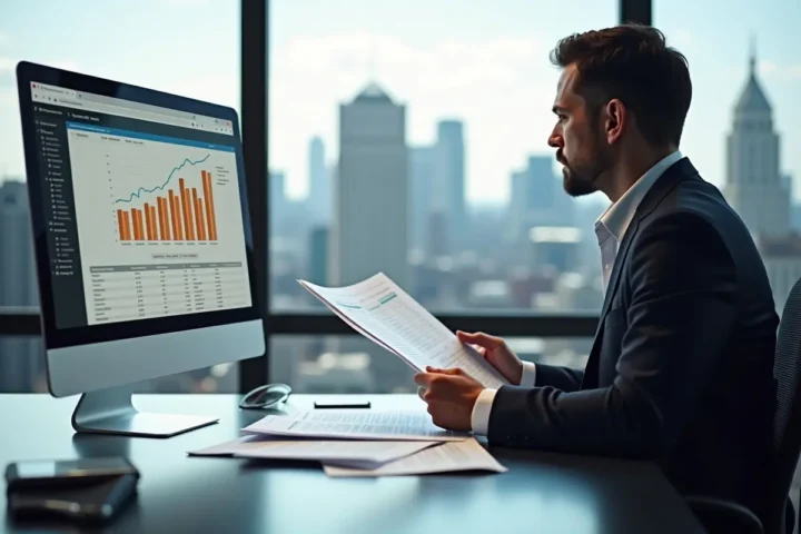real estate agent reviewing philadelphia housing market data