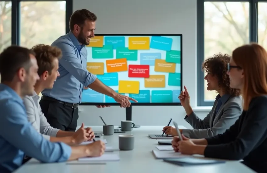 manager using digital ecards to boost employee motivation and recognition