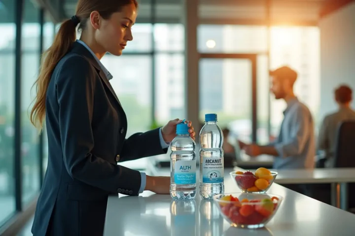 busy adult choosing fast hydration options to recover energy quickly