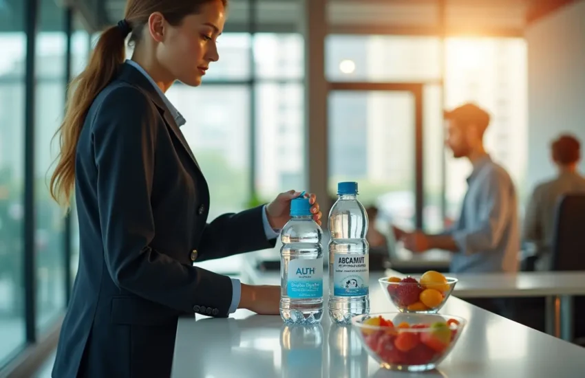 busy adult choosing fast hydration options to recover energy quickly