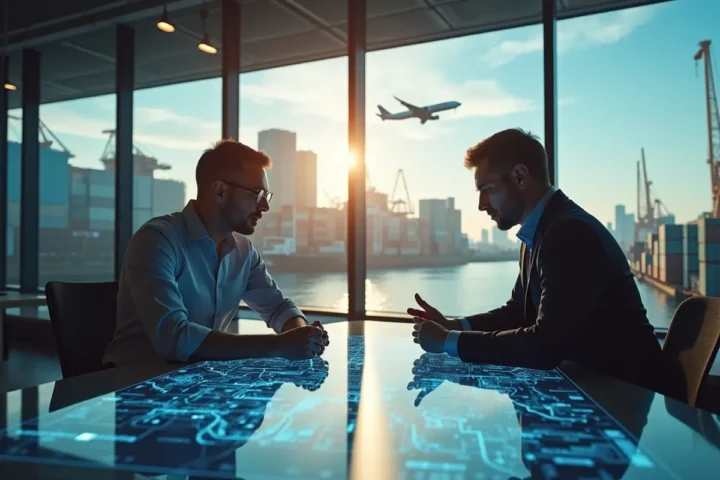 shipper selecting reliable freight forwarding company for efficient global transport