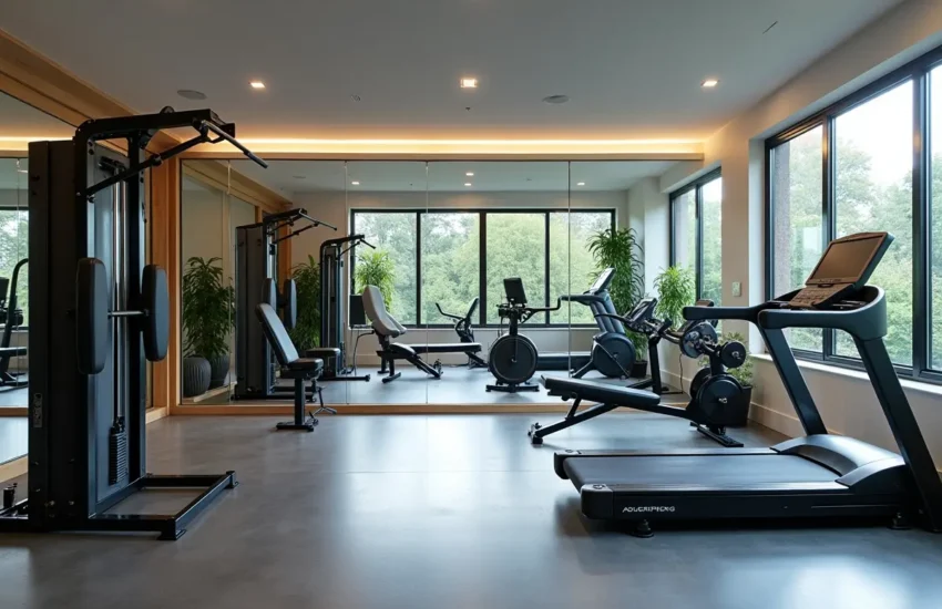 homeowner creating professional home gym setup without needing memberships