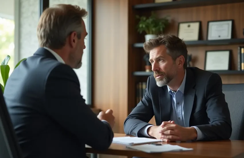 injured client meeting personal injury attorney for trusted legal guidance