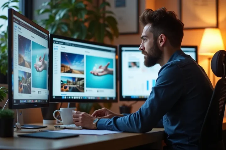 creator optimizing visual content to boost engagement on social media