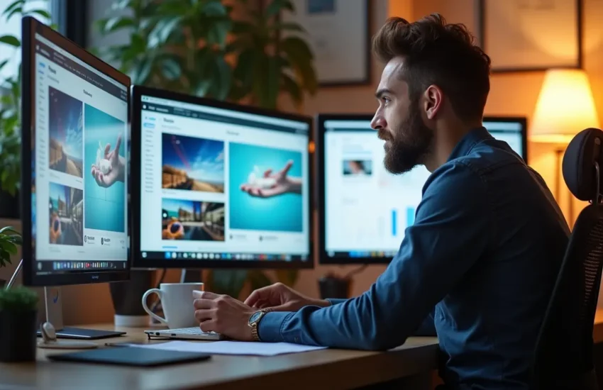 creator optimizing visual content to boost engagement on social media