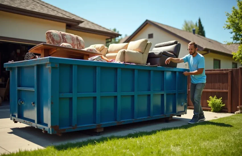 renting a dumster to dispose unused furnitures