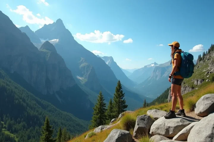 traveler enjoying affordable mountain escape with beautiful scenic views