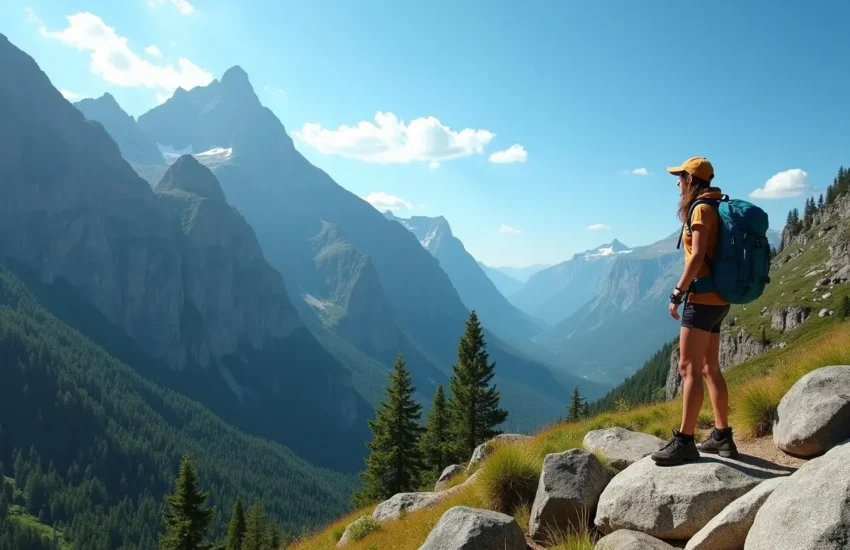 traveler enjoying affordable mountain escape with beautiful scenic views