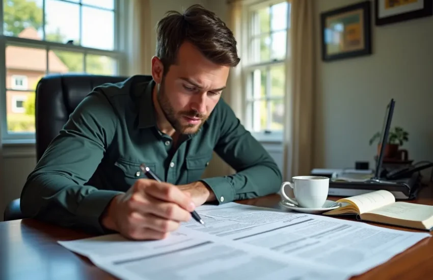 driver reviewing auto insurance paperwork to uncover hidden costs