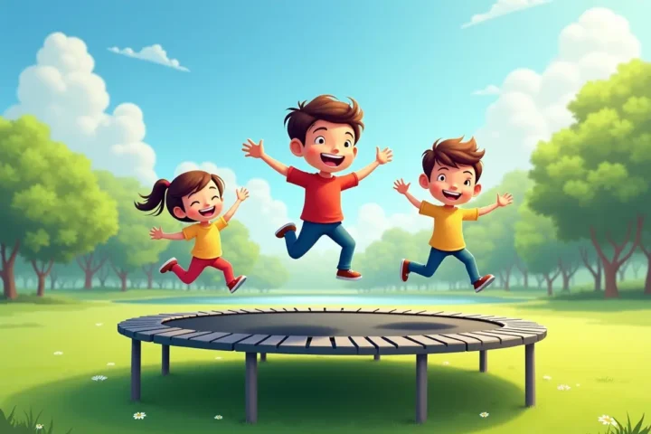 trampolining encourages healthy active lifestyles for kids
