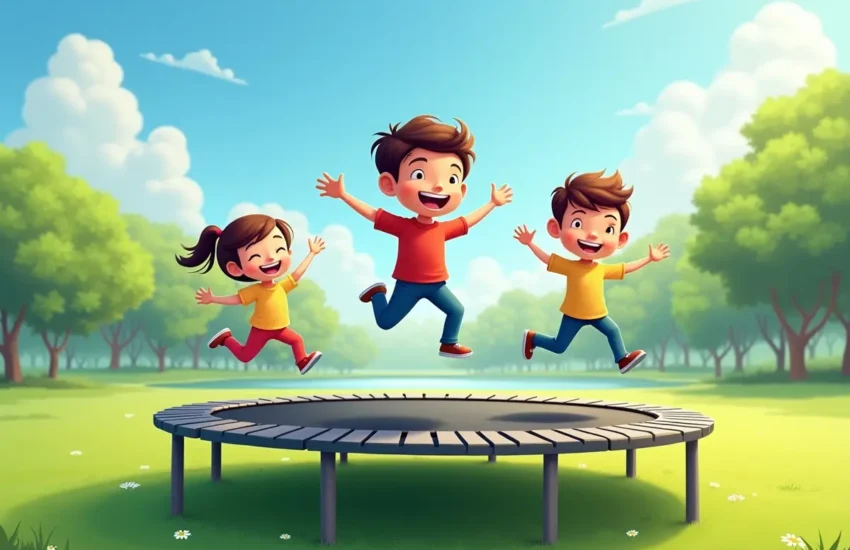 trampolining encourages healthy active lifestyles for kids