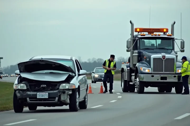 Towing and Roadside Assistance for vehicle accident