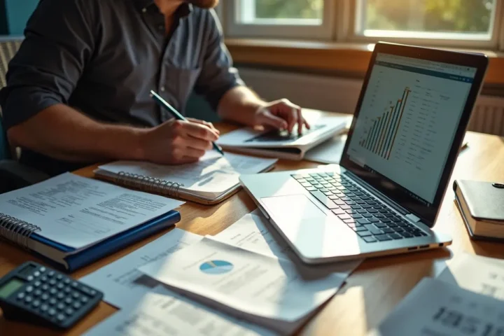 side hustler organizing finances to keep business money under control