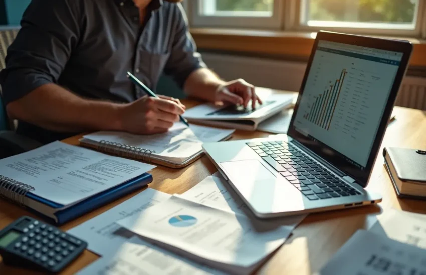 side hustler organizing finances to keep business money under control