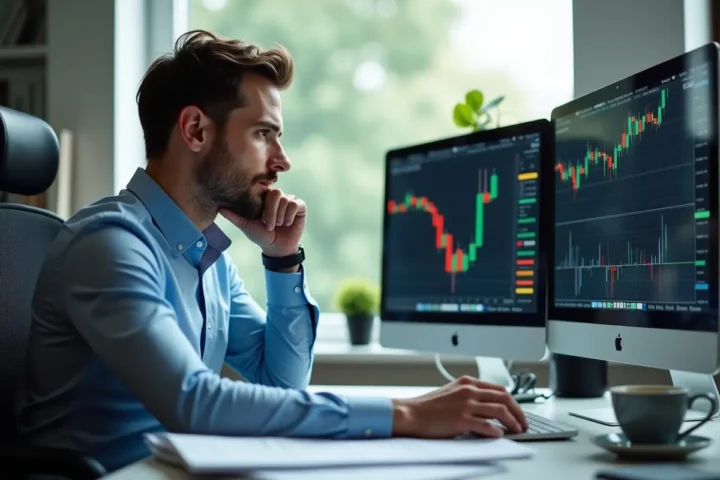 stock trader choosing broker based on trading style