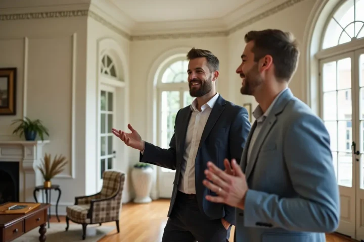 first time buyer touring charleston condominium with agent