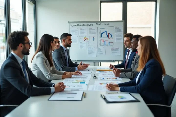 business team planning smooth company transition strategy