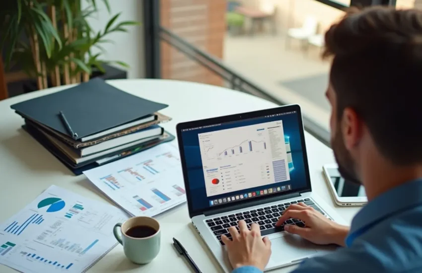 person reviewing emergency funding options on laptop