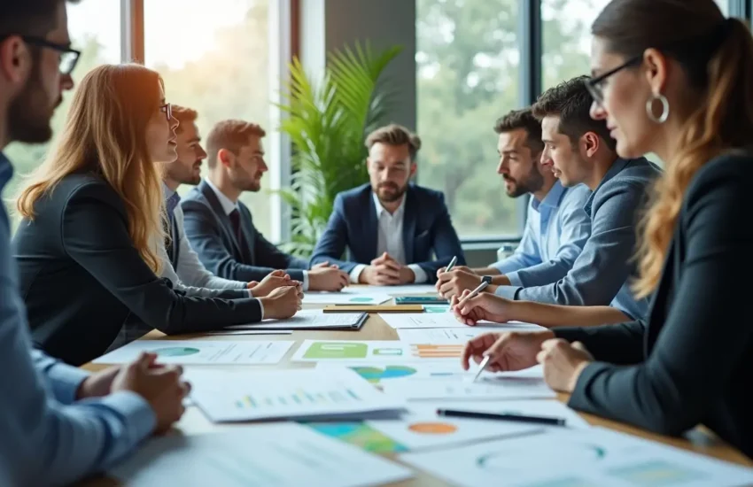 company reviewing environmental impact through structured internal audit process