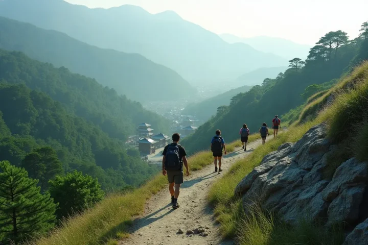 hikers exploring scenic trails during immersive japanese walking holiday experience