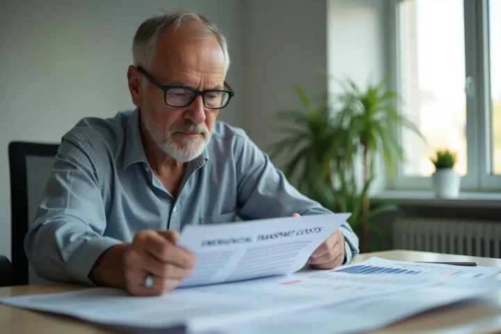 patient reviewing emergency medical transport cost documents
