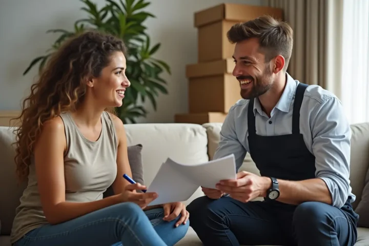 homeowner asking questions before hiring moving company