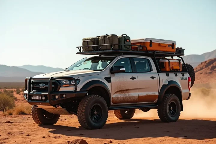 modified ute equipped for off grid adventure travel setup