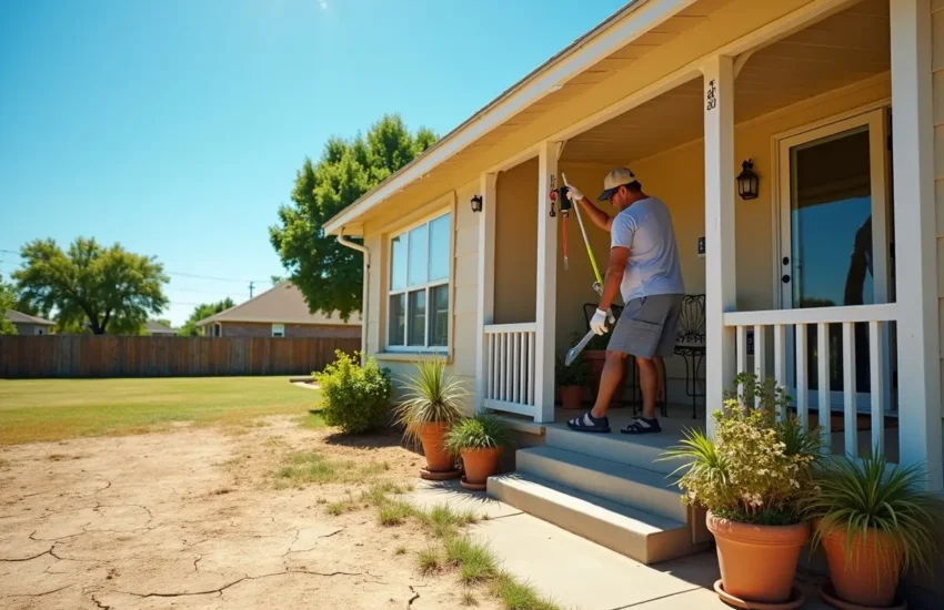 homeowner preparing house exterior for hot oklahoma summer