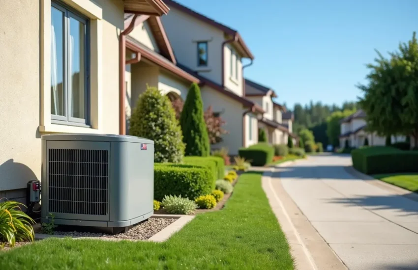 residential backup generator installed beside suburban home