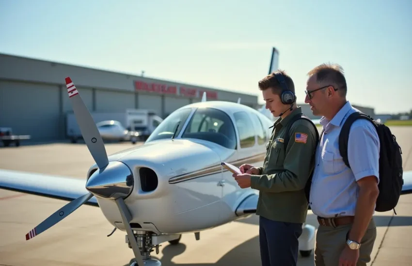 student learning aviation basics at accessible waukegan flight school