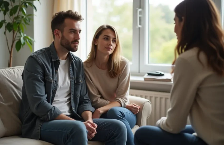 couple attending counselling to rebuild trust and emotional connection