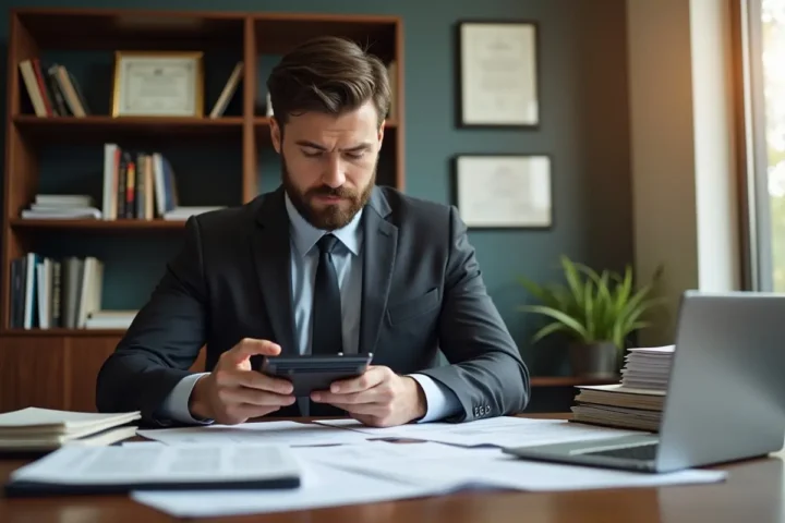 lawyer calculating future medical expenses in personal injury settlement case