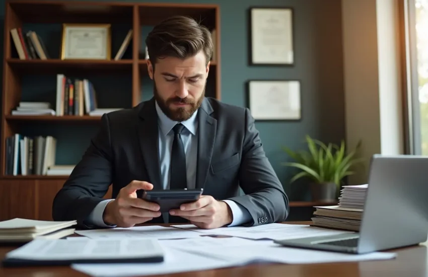 lawyer calculating future medical expenses in personal injury settlement case