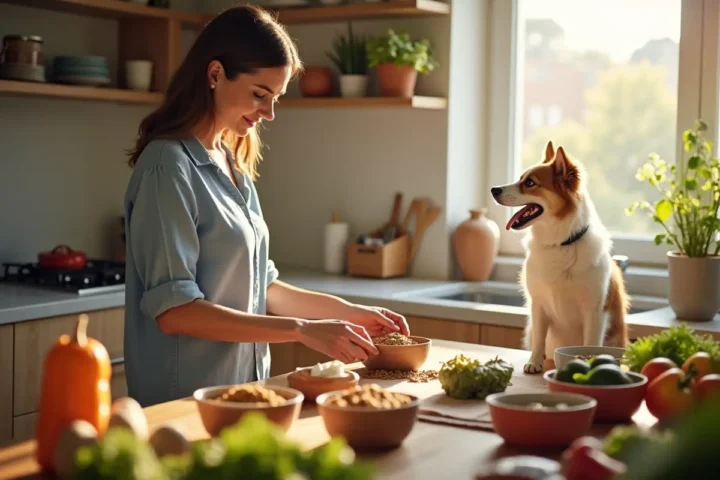 pet owner selecting nutritious food options for pet health and wellbeing