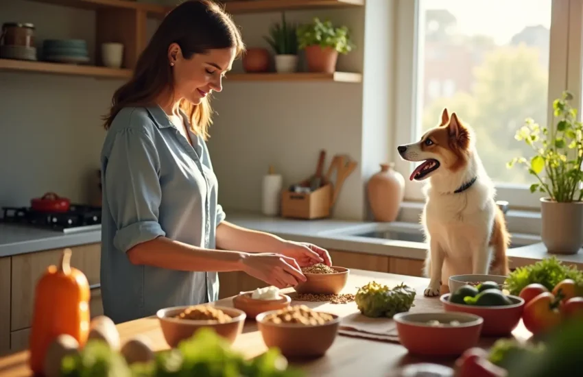 pet owner selecting nutritious food options for pet health and wellbeing