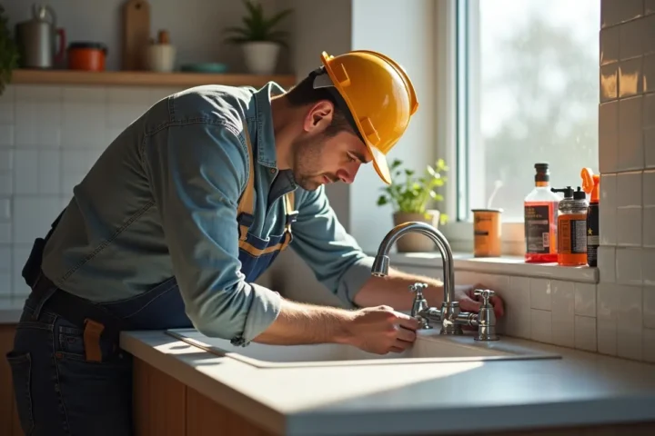 homeowner performing regular plumbing maintenance to improve safety and prevent issues