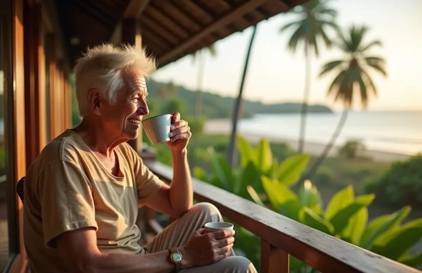 retiree enjoying relaxed lifestyle in thailand after leaving corporate life